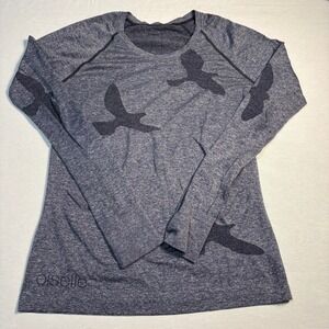 Oiselle Flyte Long Sleeve Top Blue Size 6 Excellent MSRP $68